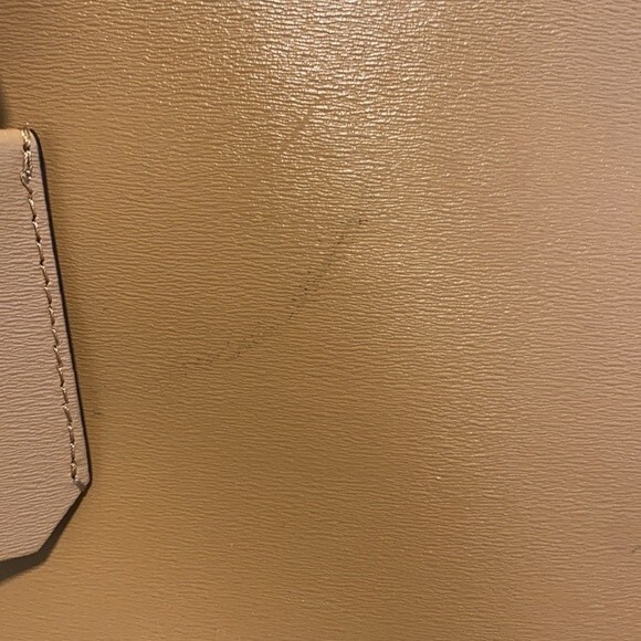 Tory Burch Parker Tote Leather Purse Tan Light Brown Bag Classic Preppy Zipper - Picture 5 of 10